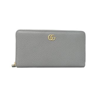 Gucci Gray Leather Long Wallet (Bi-Fold) (Pre-Owned)