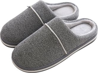 Generic Mens Winter Slippers Simple Couple For Home Use Soft And Warm Cotton With A Sense Of Stepping On Feces Mens Leather Slippers 12