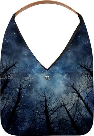 Generic Universe Space Starry Sky Reusable Lightweight Grocery Bags - Foldable Into Compact Pouch, Washable & Sturdy, Multipurpose for Shopping and Travel