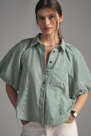 Maeve The Zooey Bubble-Sleeve Blouse by Maeve