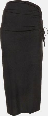 Sandro Black Jersey Ruche Sarong