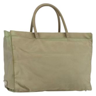 Prada Pre-owned Tote Bags, female, Green, Size: ONE SIZE Pre-owned Vintage Nylon Tote Bag