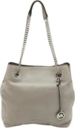 Michael Kors Pre-owned Shoulder Bags, female, Gray, Size: ONE SIZE Pre-owned Leather Shoulder Bag