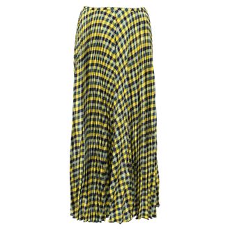 Joseph Abbot Plaid-Print Midi Skirt in Multicolor Silk