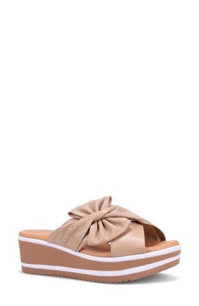 Ron White Paislee Platform Wedge Salide Sandal in Fawn at Nordstrom, Size 10-10.5Us