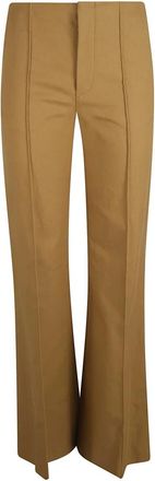 Chlo&eacute; Wijde broek - Dames - Wijde Broeken - Bruin - 2XS - Katoen - Broeken