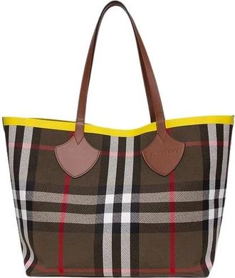 Burberry Large Check Tote - Bags - Mujer - Multicolor - ONE SIZE