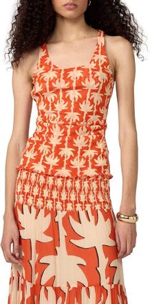 Diane Von F&uuml;rstenberg Hadley Tank in Heritagepalm Burn Orange at Nordstrom, Size Xx-Small