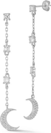 Sphera Milano Cubic Zirconia Moon Drop Earrings in Silver at Nordstrom Rack