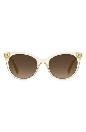 Kate Spade New York karlee 53mm gradient round sunglasses in Yellow at Nordstrom