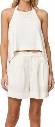 L*Space Milly Halter Neck Top In Cream