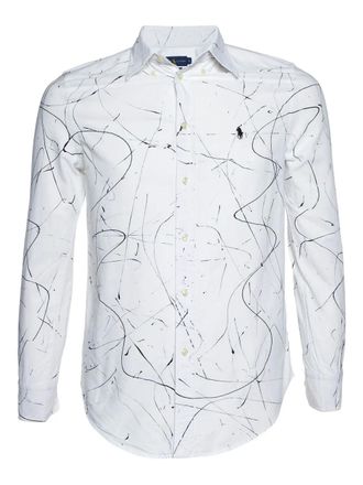 Ralph Lauren abstract-print long-sleeve shirt - White