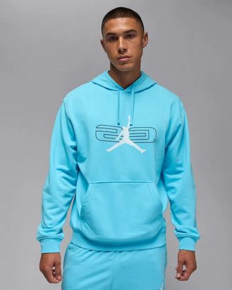 Nike Jordan Sport Crossover Hoodie Mens Blue Chill Fleece Dri-FIT Pullover DSGL1094