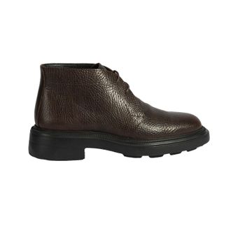 Desa Mens Leather Boots - Lace-Up, Round Toe, Flat Sole, Breathable, All-Weather Comfort, Ideal for Cool Weather - Made in Türkiye | Brown - 44
