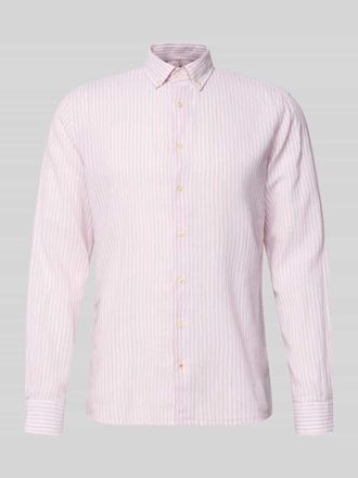 Cinque Slim Fit Freizeithemd aus Leinen-Mix Modell Stone in Flieder, Gr&ouml;&szlig;e XXL