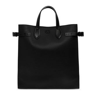 Valentino Garavani Borsa in Pelle con Logo - - Bags - Uomo - Nero - ONE SIZE