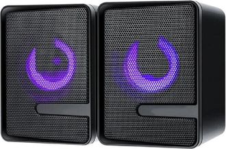Trade Shop Trade Shop - Set Altoparlanti Speaker Per Bassi Con Illuminazione A Colori Rgb Per Pc Q-t126