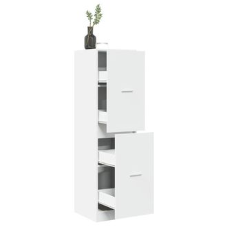 Berkfield Home Apothecary Cabinet&not;White 40x41x144.5 cm Engineered Wood in White