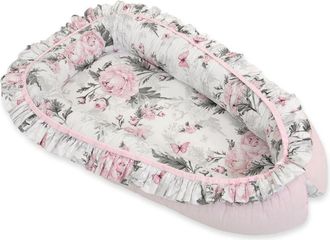 OEM Manta Envolvente Premium Tipo Capullo Para Beb&eacute; Con Volantes - Peon&iacute;as Rom&aacute;nticas