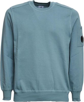 C.P. Company Girocollo a costine - Heren - Sweatshirts - Blauw - S - Hoodies & sweatvesten