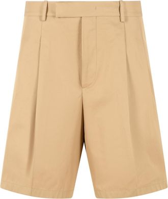 Jil Sander beige katoenen bermudashort