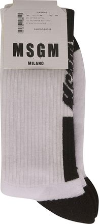 Msgm Knit Logo Socks
