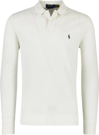 Polo Ralph Lauren Tops, Heren, Wit, L, Katoen, Polo Ralph Lauren polo lange mouw wit