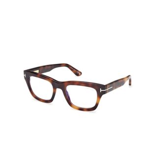 Tom Ford Glasses, unisex, Brown, Size: 52 MM Blue Block Rectangular Optical