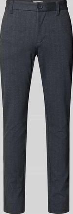 Only & Sons Slim Fit Chino aus Viskose-Mix Modell MARK in Dunkelblau, Gr&ouml;&szlig;e 28/32