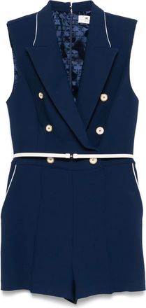 Elisabetta Franchi Tuta intera doppiopetto in crêpe - DN9