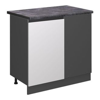 Vicco Mobile ad angolo cucina R-Line, Bianco, 86 cm, pl Antracite