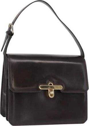 Gucci Pre-owned Vintage Leren Handtas - Dames - Vintage Handtas - Bruin - ONE Size - Leer - Vintage