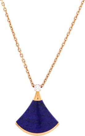 Bulgari Divas Dream Pendant Necklace 18K Rose Gold with Lapis Lazuli and Diamond Small