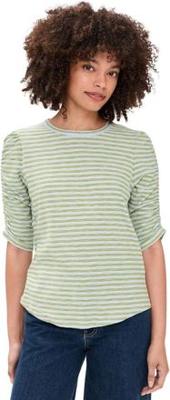 Veronica Beard Womens Waldorf Short Sleeve Tee, Banded Stripe