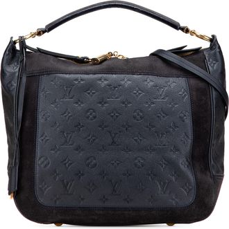 Louis Vuitton Pre-owned Womens Mahina Selene Perforated Hobo - Black Leather - One Size