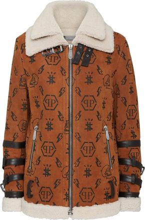 Philipp Plein Dames, Jassen, Bruin, Maat: XS Leer