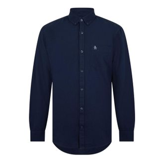 Original Penguin Heren Oxford overhemd met lange mouwen en knoopsluiting (Yale Blauw)