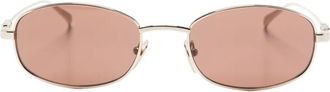 Gucci Occhiali da sole ovali - Oro