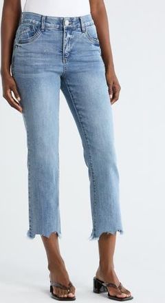 Democracy Destroyed Scallop Bootcut Jeans in Light Blue Vintage at Nordstrom Rack, Size 14