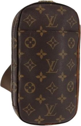 Louis Vuitton Pre-owned Cross Body Bags, female, Brown, Size: ONE SIZE Pre-owned Vintage Canvas Crossbody Bag