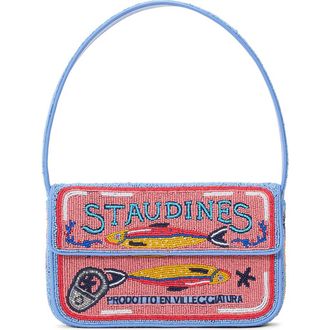 Staud Tommy Beaded Shoulder Bag in Staudines Pink at Nordstrom