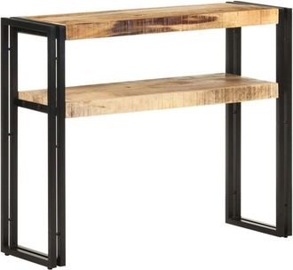 vidaXL Mesa consola de madera de mango rugosa 90x30x75 cm Vidaxl