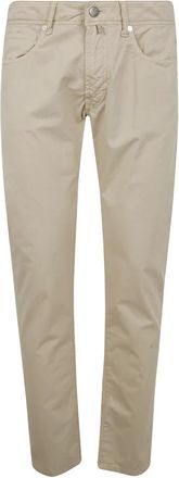 Incotex Stretch Denim Jeans met 5 Zakken - Heren - Chinos - Beige - W38 - Denim - Broeken