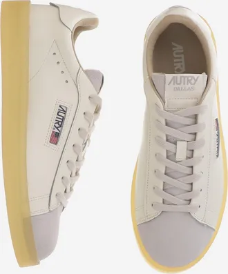 Autry Mens Sneakers Dallas Low Leather Multicolour Cow Trainers