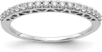 Diamond2Deal 14k Gold Lab Grown Diamond Wedding Band Ring 1/4Ct Clarity- VS Color- G-H