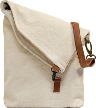 Vintage Addiction Canvas & Leather Crossbody Bag in Ivory at Nordstrom Rack