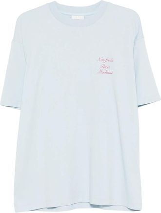 Dr&ocirc;le de Monsieur Slogan Calligraphy Round-neck T-shirt