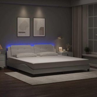 vidaXL Giroletto con Luci led Bianco 200x200 cm in Similpelle - Vidaxl