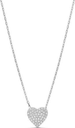 SHYMI Mini Pav&eacute; Heart Pendant Necklace in Silver at Nordstrom