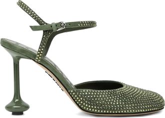 Loewe Toy pumps verfraaid met kristallen - Groen